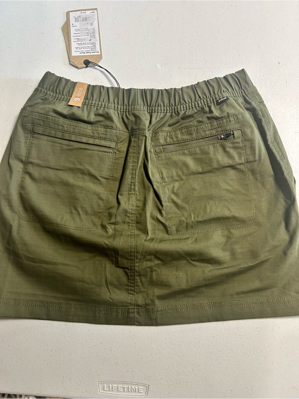 prAna Double Peak New With Tags Skort Women's Size 6 Hiking Skirt cargo green - Picture 4 of 11